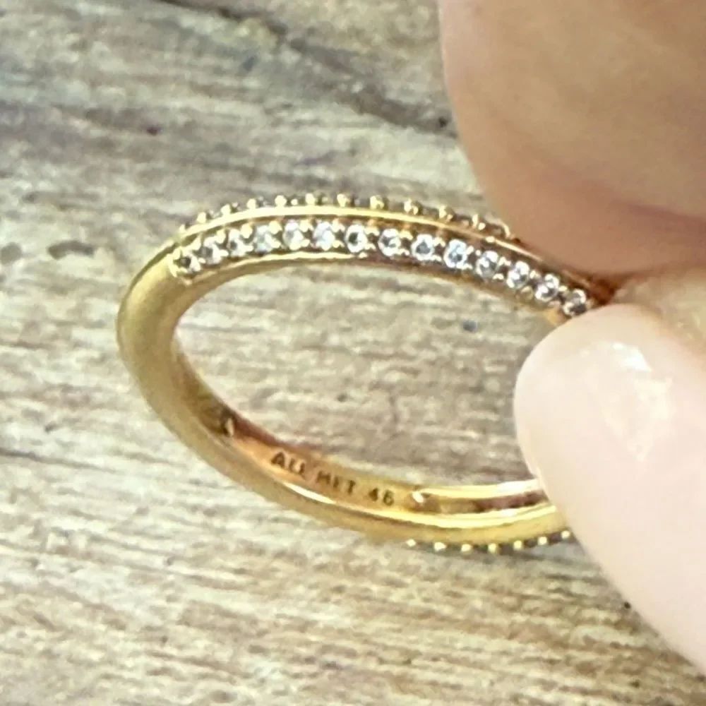 Pandora Me Gold Pave Cubic Z Diamond Stacksble  Ring - Picture 3 of 5